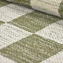 Wollteppich - Dundee (grün/weiß)