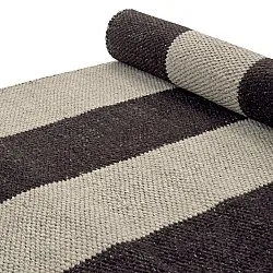 Wollteppich - Garine (schwarz/beige)