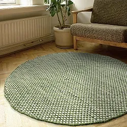 Rund Teppich - Ovelia (grün/weiß)