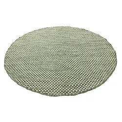Rund Teppich - Ovelia (grün/weiß)