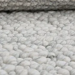 Wollteppich - Sala Irregular Wool Bubble (hellgrau meliert)