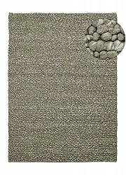 Wollteppich - Sala Irregular Wool Bubble (moosgrün/weiße melange)