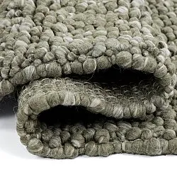 Wollteppich - Sala Irregular Wool Bubble (moosgrün/weiße melange)