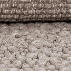 Wollteppich - Sala Irregular Wool Bubble (taupe/weiß-melange)