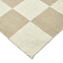 Wollteppich - Scacco (weiß/beige)