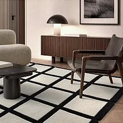 Wollteppich - Syl Hand Tufted Wool Premium (schwarz/weiß)