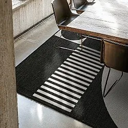 Teppich für innen und außen - Aurora (schwarz/weiß)