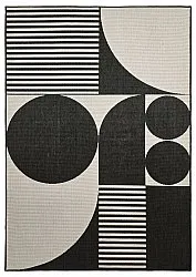 Teppich für innen und außen - Aurora (schwarz/weiß)