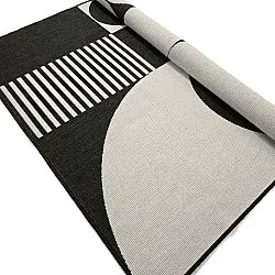 Teppich für innen und außen - Aurora (schwarz/weiß)