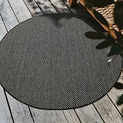 Rund Teppich - Indoor/Outdoor Bennett (schwarz)
