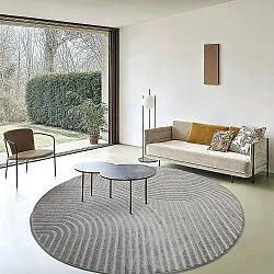Rund Teppich - Indoor/Outdoor Devon (grau)