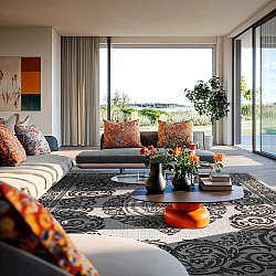 Teppich für innen und außen - Sylvaine (schwarz)