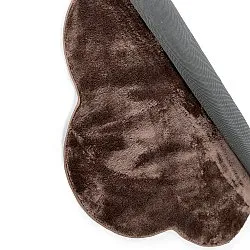 Runder Wellen-Teppich - Aranga Super Soft Fur (dunkelbraun)