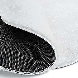 Runder Wellen-Teppich - Aranga Super Soft Fur (weiß)