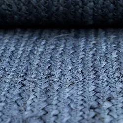Juteteppich mit Wellenform - San Francisco (blau)