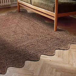 Juteteppich mit Wellenform - San Francisco (braun)