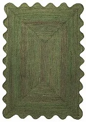 Juteteppich mit Wellenform - San Francisco (militärgrün)