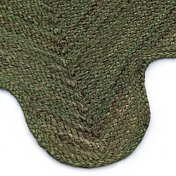 Juteteppich mit Wellenform - San Francisco (militärgrün)