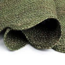 Juteteppich mit Wellenform - San Francisco (militärgrün)