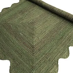 Juteteppich mit Wellenform - San Francisco (militärgrün)