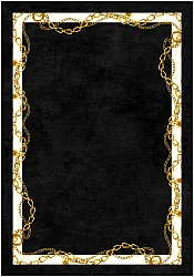 Wilton-Teppich - Vilia (schwarz/weiß/gold)