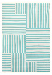 Wilton-Teppich - Joma (türkis/weiß)