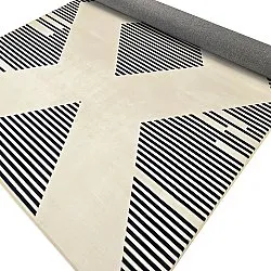 Wilton-Teppich - Pucon (schwarz/creme)