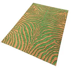 Wilton-Teppich - Zebra (grün/orange)