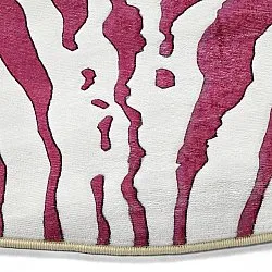 Rund Teppich - Zebra (rosa)