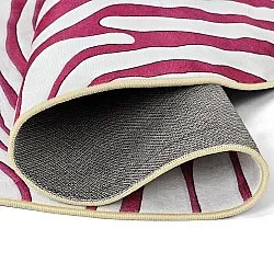 Rund Teppich - Zebra (rosa)