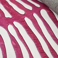 Rund Teppich - Zebra (rosa)