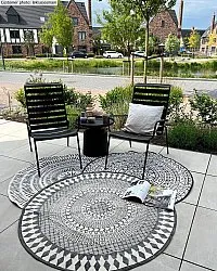 Rund Teppich - Brussels Diamond (schwarz)