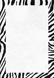 Wilton-Teppich - Zebra boarder (schwarz/weiß)