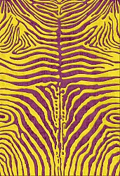 Wilton-Teppich - Zebra (gelb/lila)
