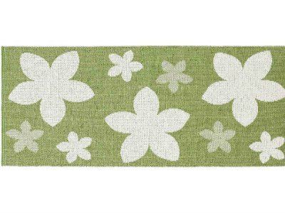 Kunststoffteppiche - Der Horred-Teppich Flower (grün)