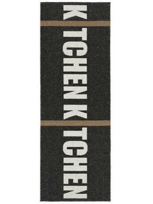 Kunststoffteppiche - Der Horred-Teppich Kitchen (schwarz)