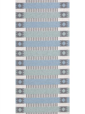 Kunststoffteppiche - Der Horred-Teppich Märta (blau/grün)