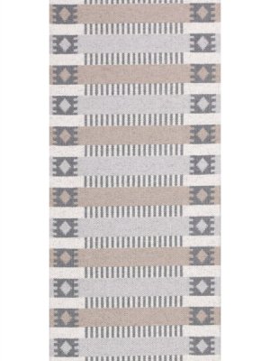 Kunststoffteppiche - Der Horred-Teppich Märta (grau/beige)