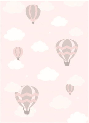 Kinderteppich - Balloons (rosa)