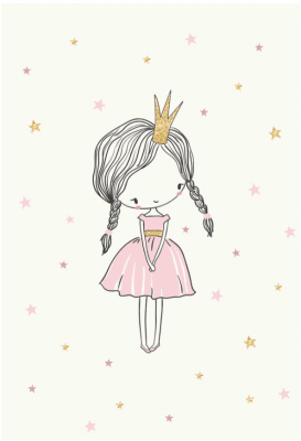 Kinderteppich - Princess (rosa)