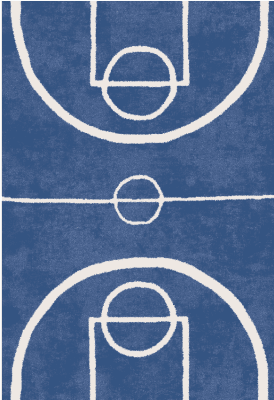 Kinderteppich - Basket (blau)