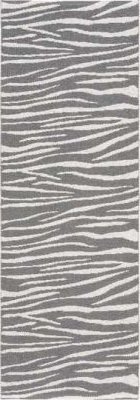 Kunststoffteppiche - Der Horred-Teppich Zebra (grau)