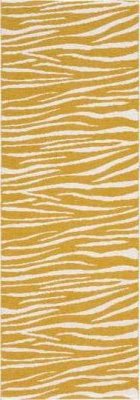 Kunststoffteppiche - Der Horred-Teppich Zebra (Senf)