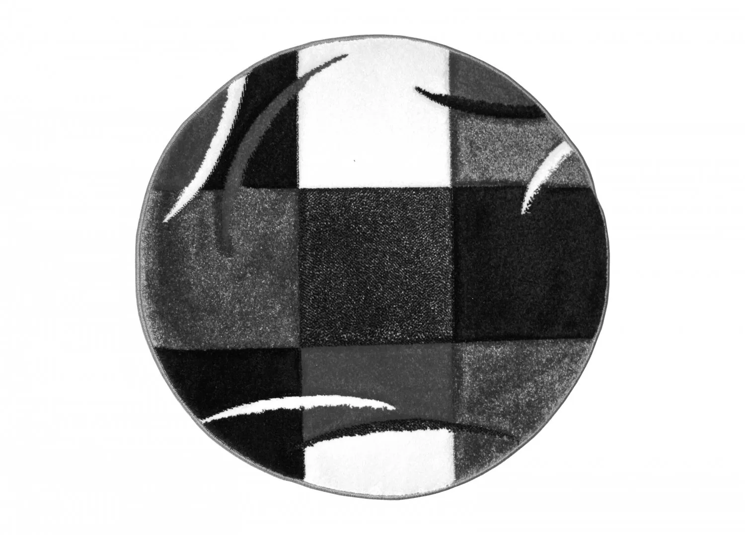Wilton-Teppich - London Patch (schwarz)