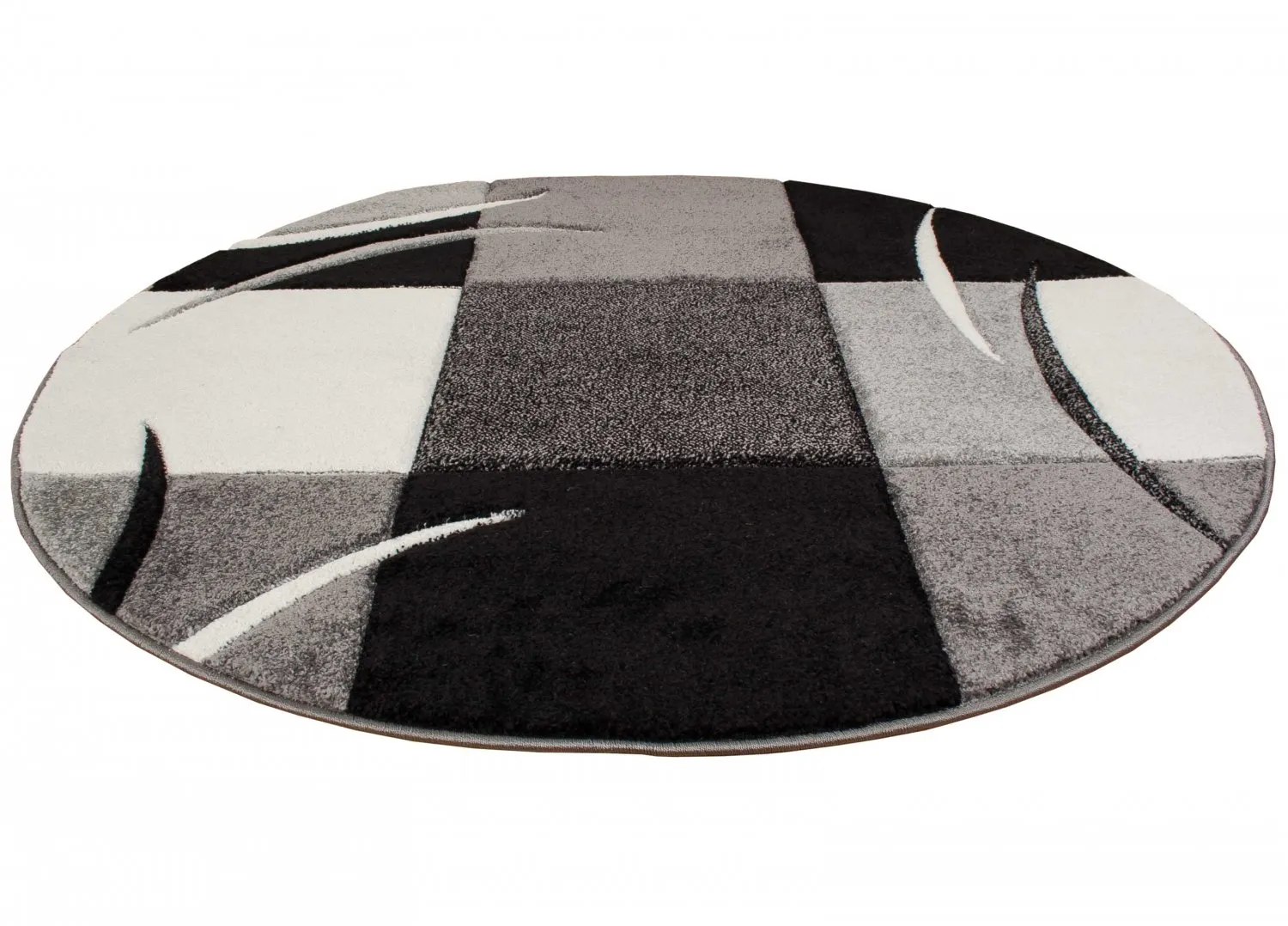 Wilton-Teppich - London Patch (schwarz)