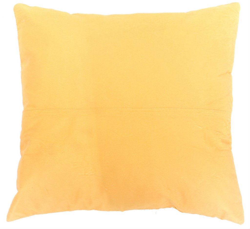 Seidensamt-Kissen (gelb) (kissenbezug) 45 x 45 cm