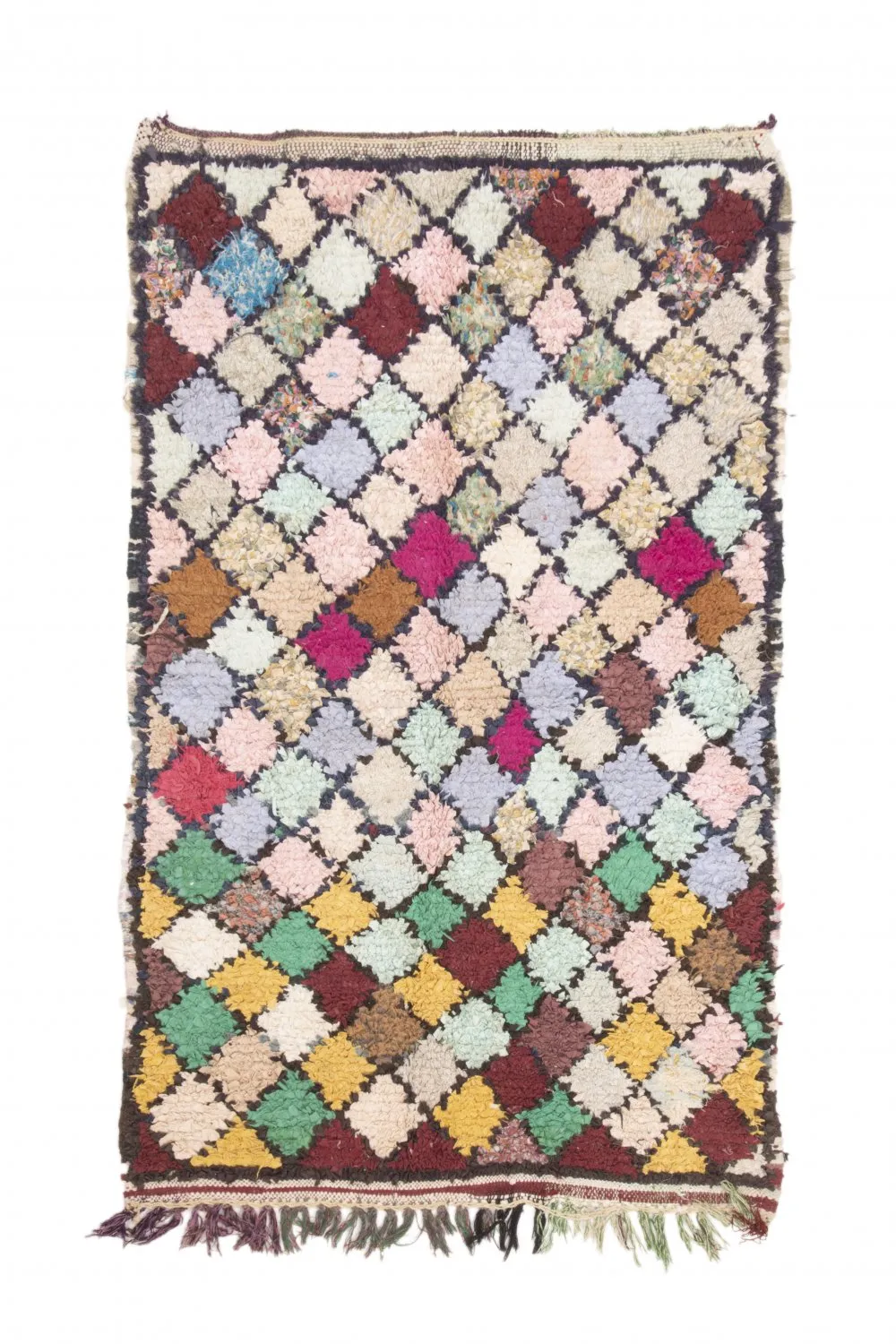 Marokkanischer Berber Teppich Boucherouite 195 x 120 cm