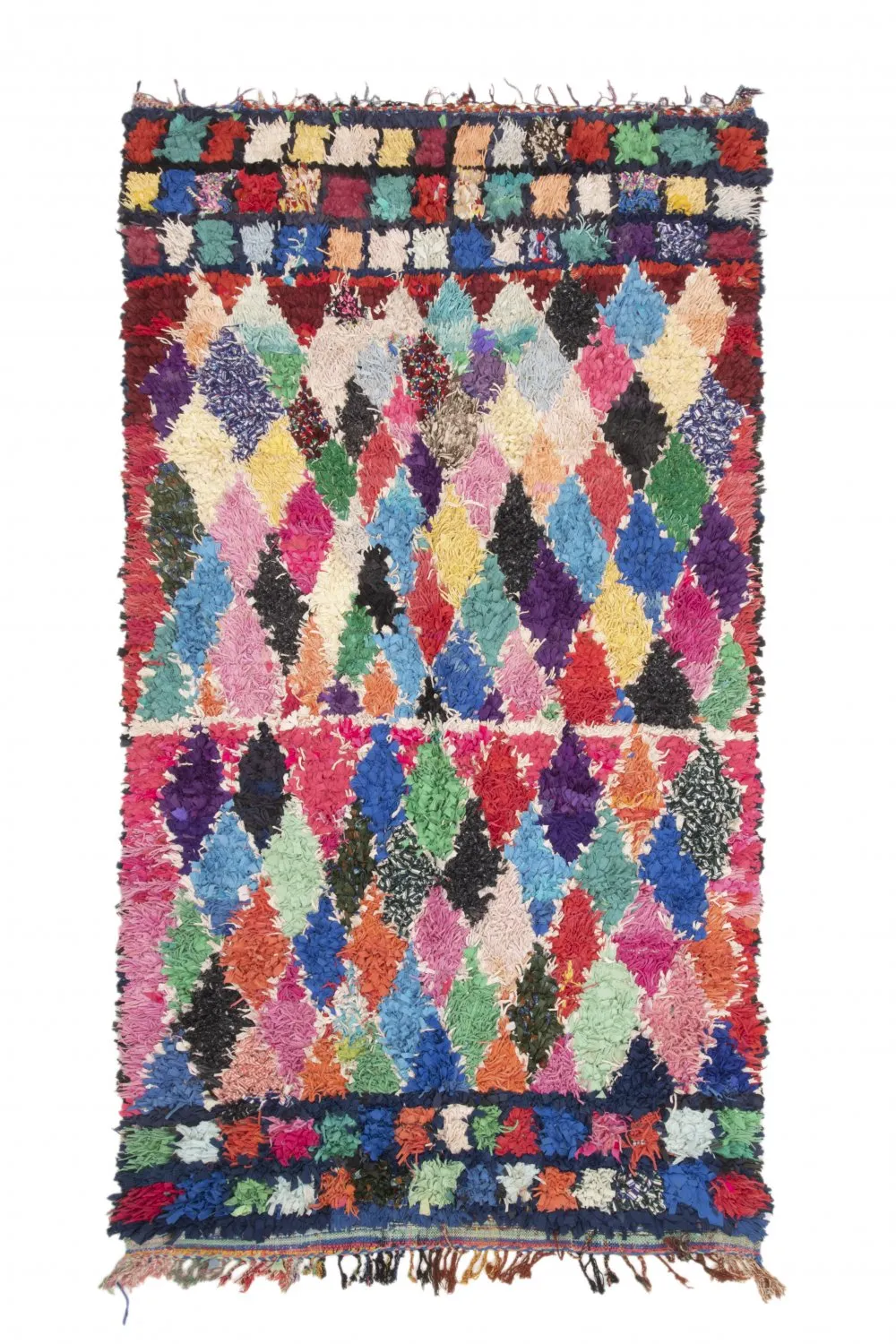 Marokkanischer Berber Teppich Boucherouite 250 x 140 cm