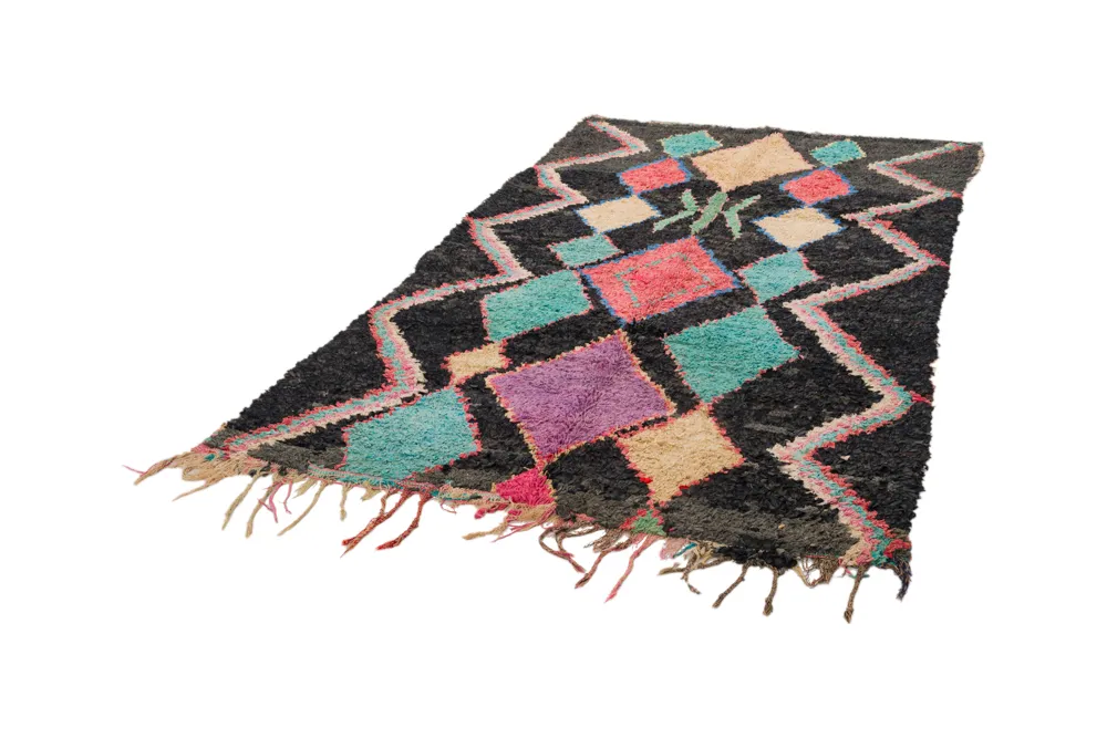 Marokkanischer Berber Teppich Boucherouite 235 x 135 cm