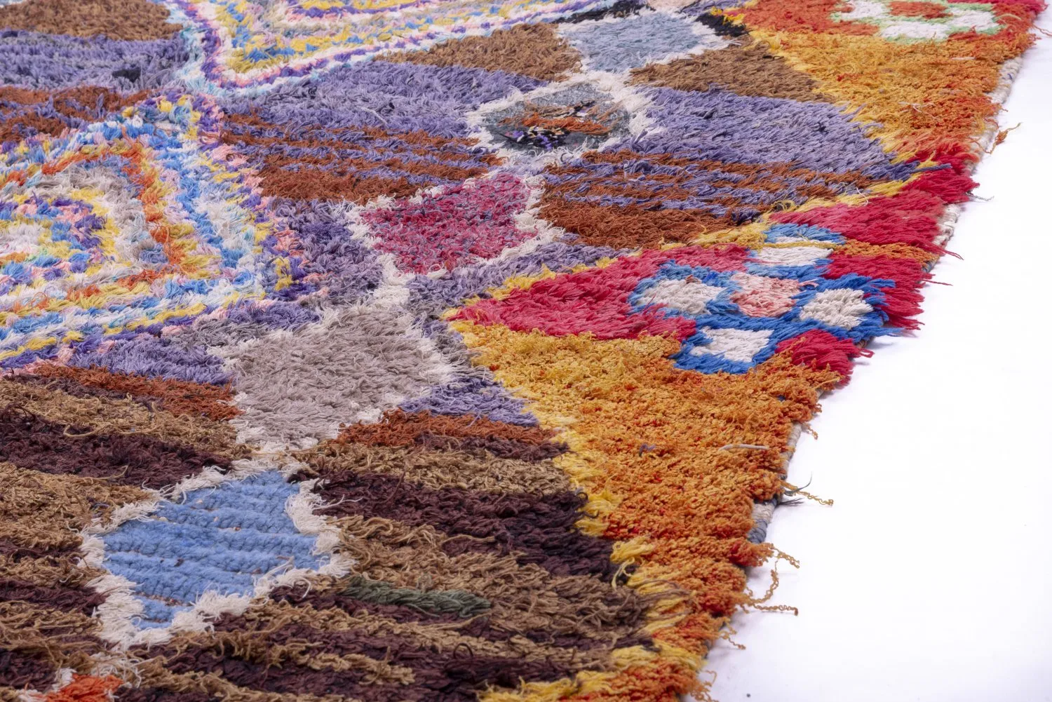 Marokkanischer Berber Teppich Boucherouite 285 x 145 cm